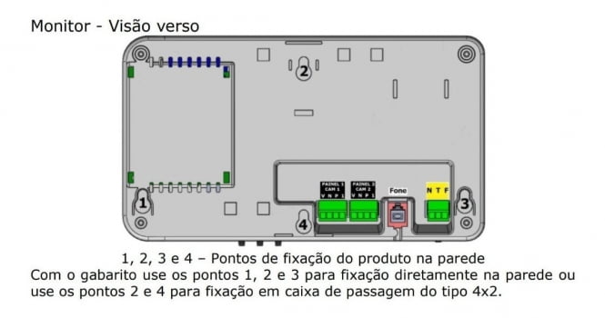 VIDEO PORTEIRO RESIDENCIAL AGL VP4 COLOR