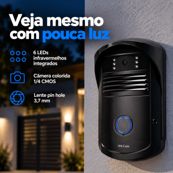 VIDEO PORTEIRO RESIDENCIAL AGL VP4 COLOR