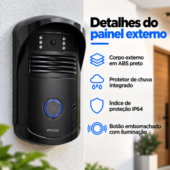VIDEO PORTEIRO RESIDENCIAL AGL VP4 COLOR