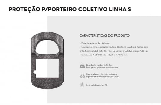 GRADE PROTETOR PORTEIRO COLETIVO ORIGINAL AGL